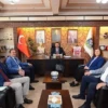Sandıklı İlçe Milli Eğitim Müdürü Hüseyin Eroğlu ve beraberindeki heyet, Belediye Başkanımız Adnan Öztaş’a hayırlı olsun ziyaretinde bulundu